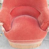 Paire de fauteuils crapaud velours