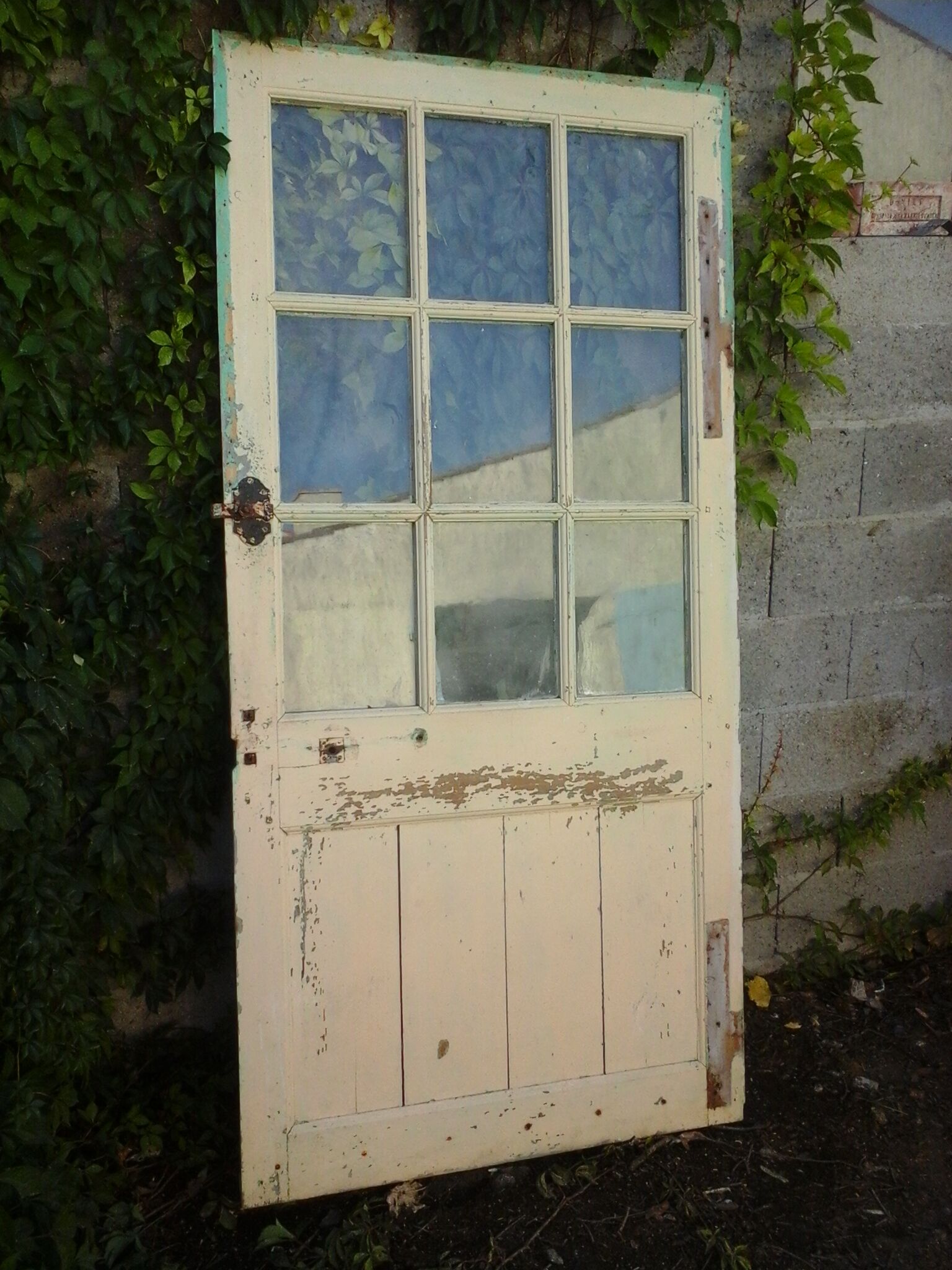Old glass door