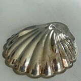 Silver-plated shell catchall – vintage shell decorative tray