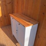 Buffet parisien en bois peint en blanc