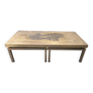 Table basse en laiton