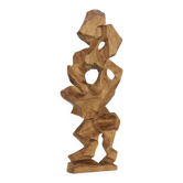Geometric abstract wooden sculpture by J. Limperg, Netherlands, 1956