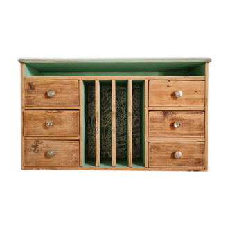 Furniture with solid wood lockers