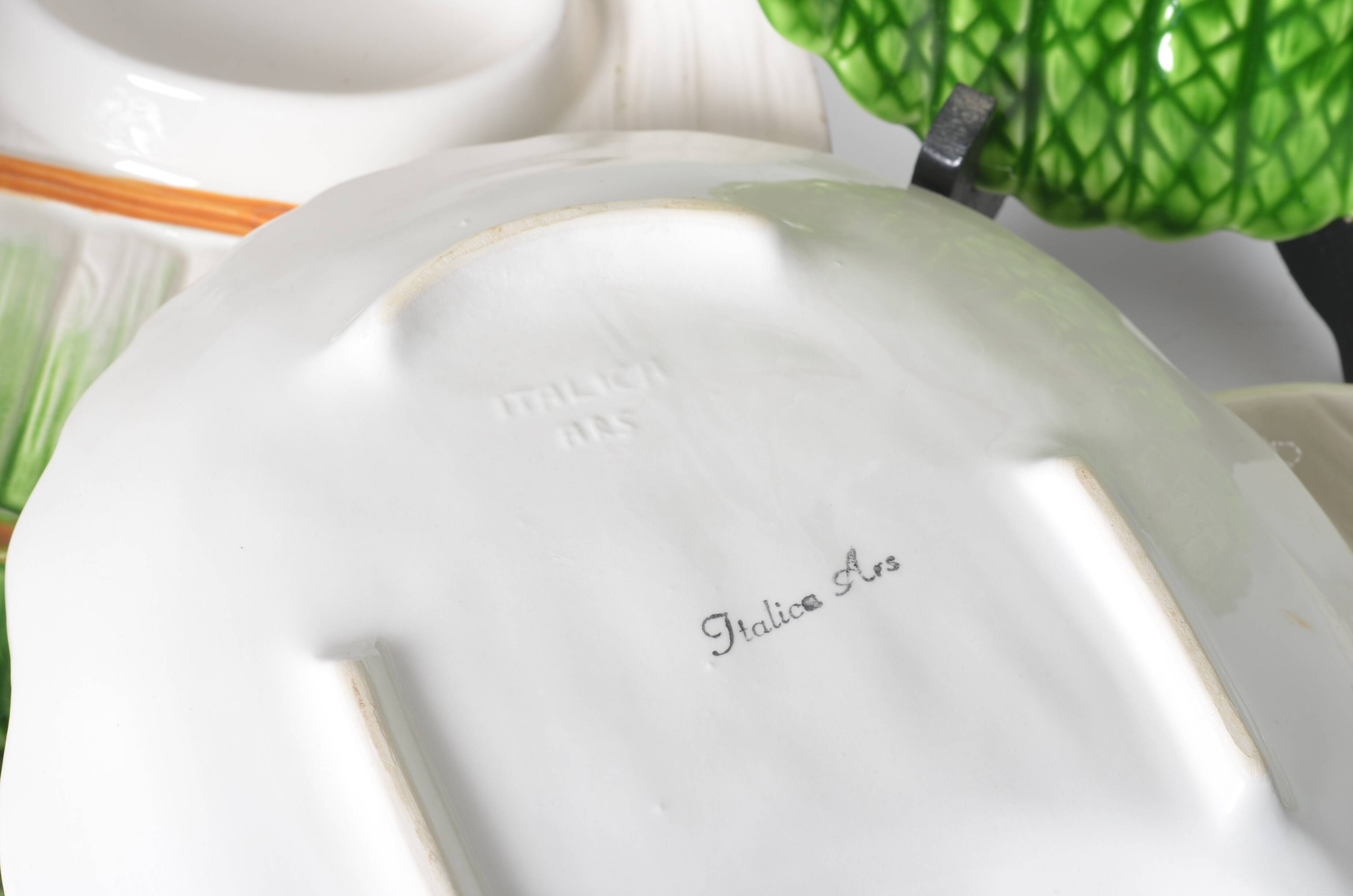 Asparagus slushie dinner plates