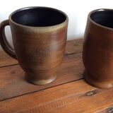 6 stoneware mugs
