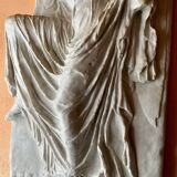 Bas relief déesse niké drappée style classique marbre style romain grec 1980s