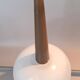 Suspension Louis Kalff  teck et opaline blanche 1950/1960.
