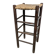 Tabouret haut en bois et paille
