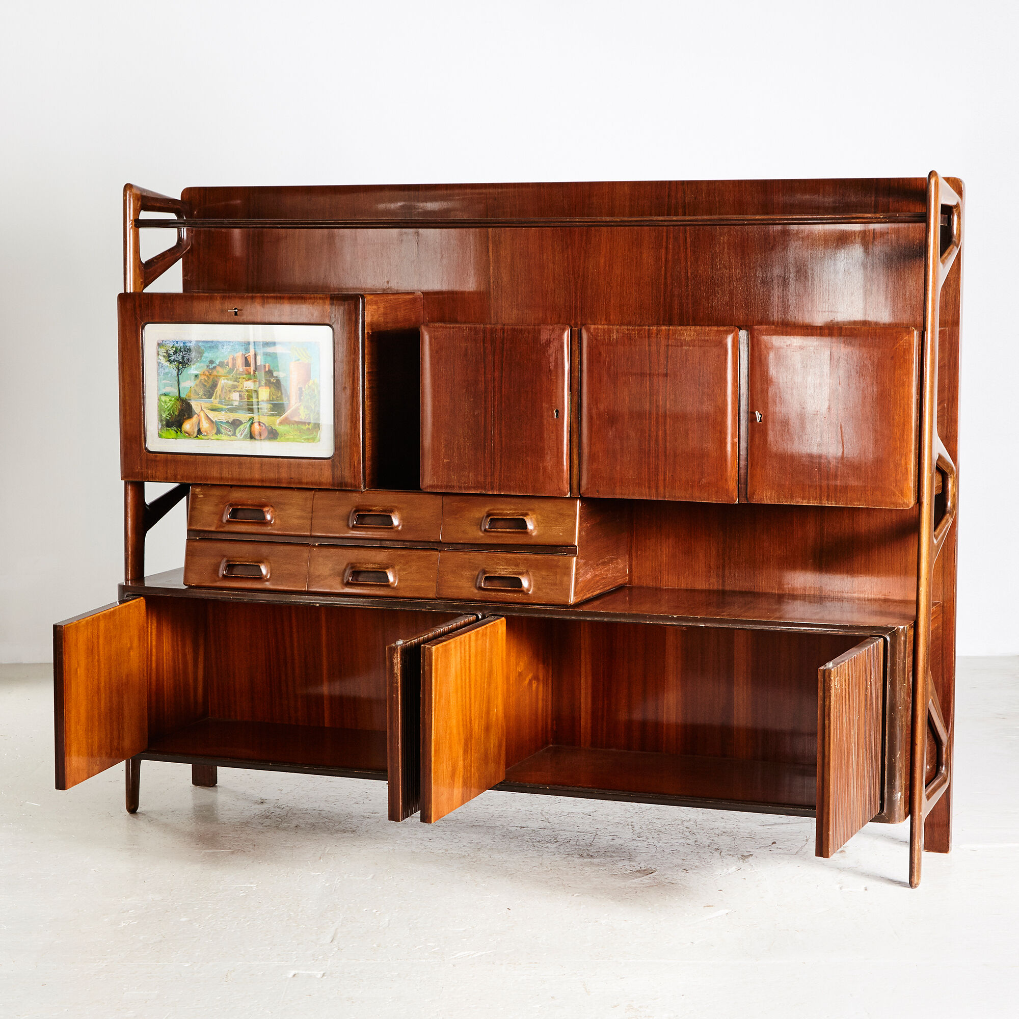 Italian rosewood highboard