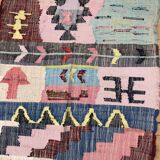 Moroccan Berber carpet Kilim Boucherouite Neuf 1, 68x1m