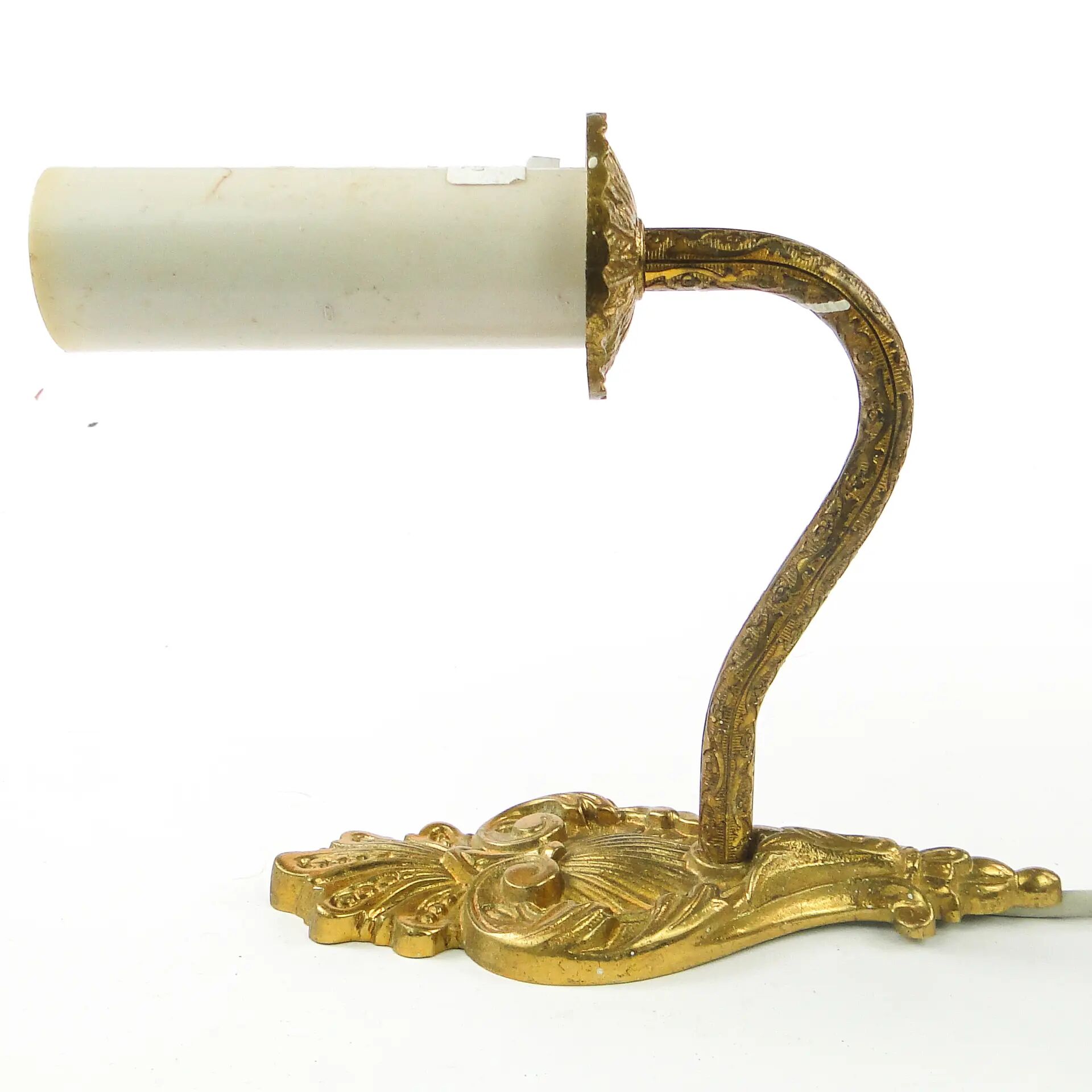 Rococo wall sconce, brass, Sweden, 1950s