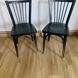 Set of 6 black Baumann N153 chairs