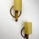 Pair of mid-century rattan wall sconces, Italy, circa 1960s