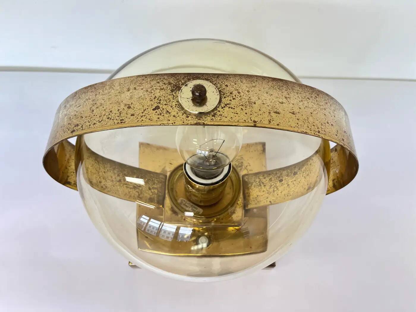 Applique ou lampe de table en or Preciosa / Kamenický Šenov, années 1970