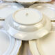 8 assiettes creuses porcelaine blanche doré cenpor limoges