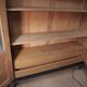 Former Library Showcase in solid oak and black patinated fir 1920