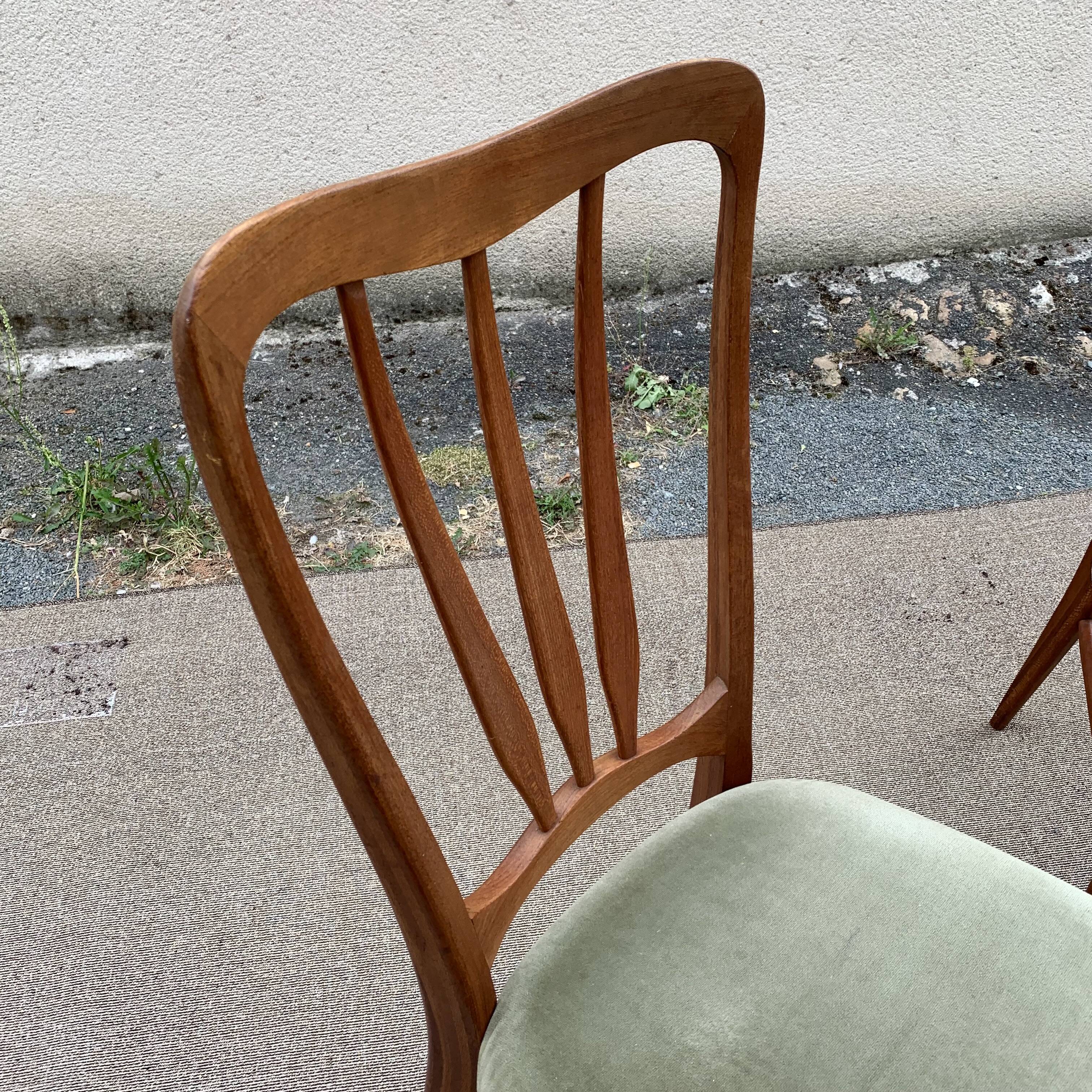 Pair of Ingrid Niels Koefoed teak chairs, Denmark 1960