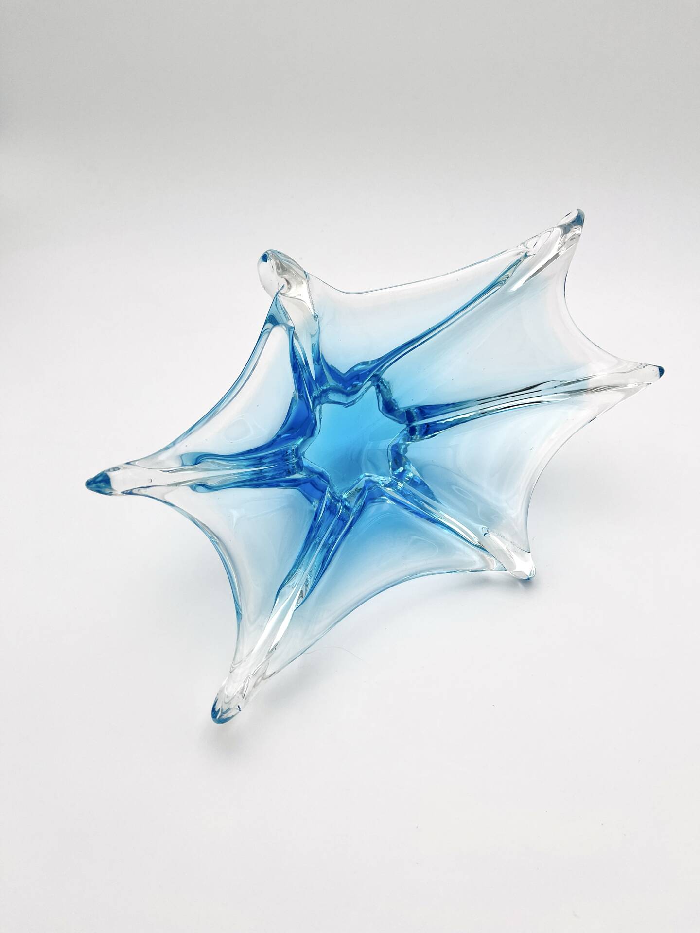 Murano Italy Deep Bowl - Organic Design Lagoon Blue