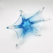 Murano Italy Deep Bowl - Organic Design Lagoon Blue