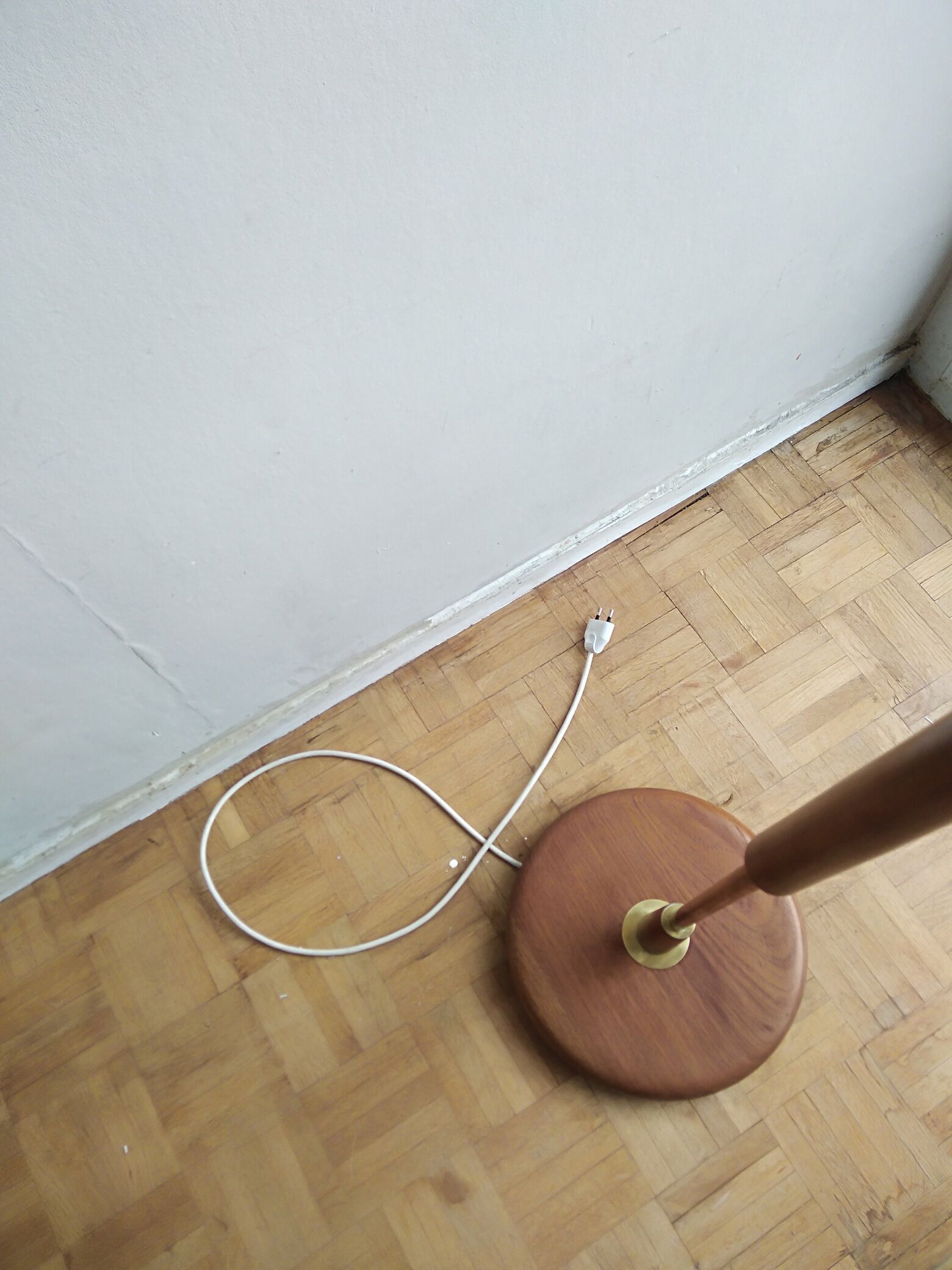 Teak and brass lamppost from the 1960s