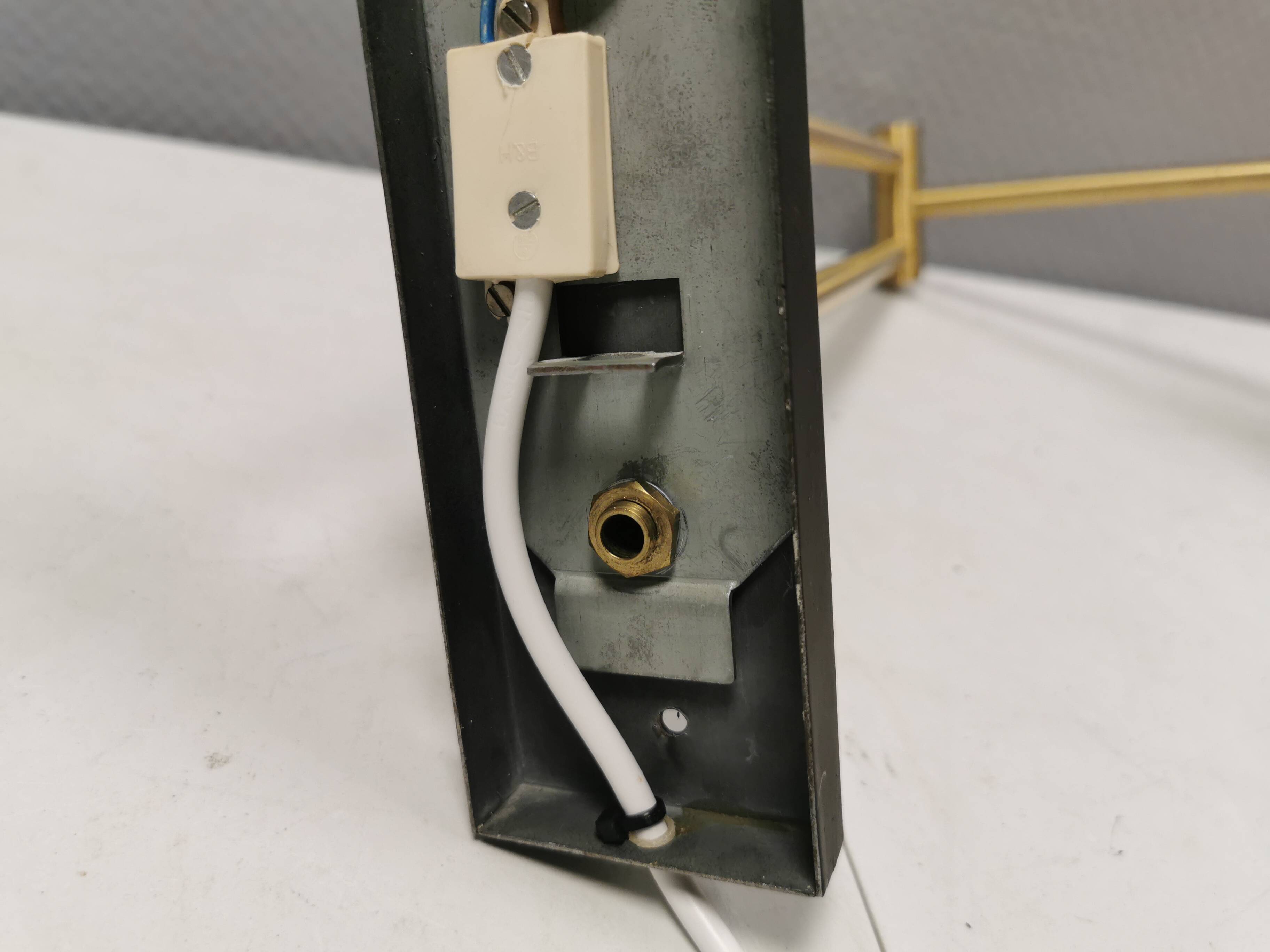 Horisont wall lamps in brass, designed by Jo Hammerborg in 1969, for Danish Fog&Mørup.