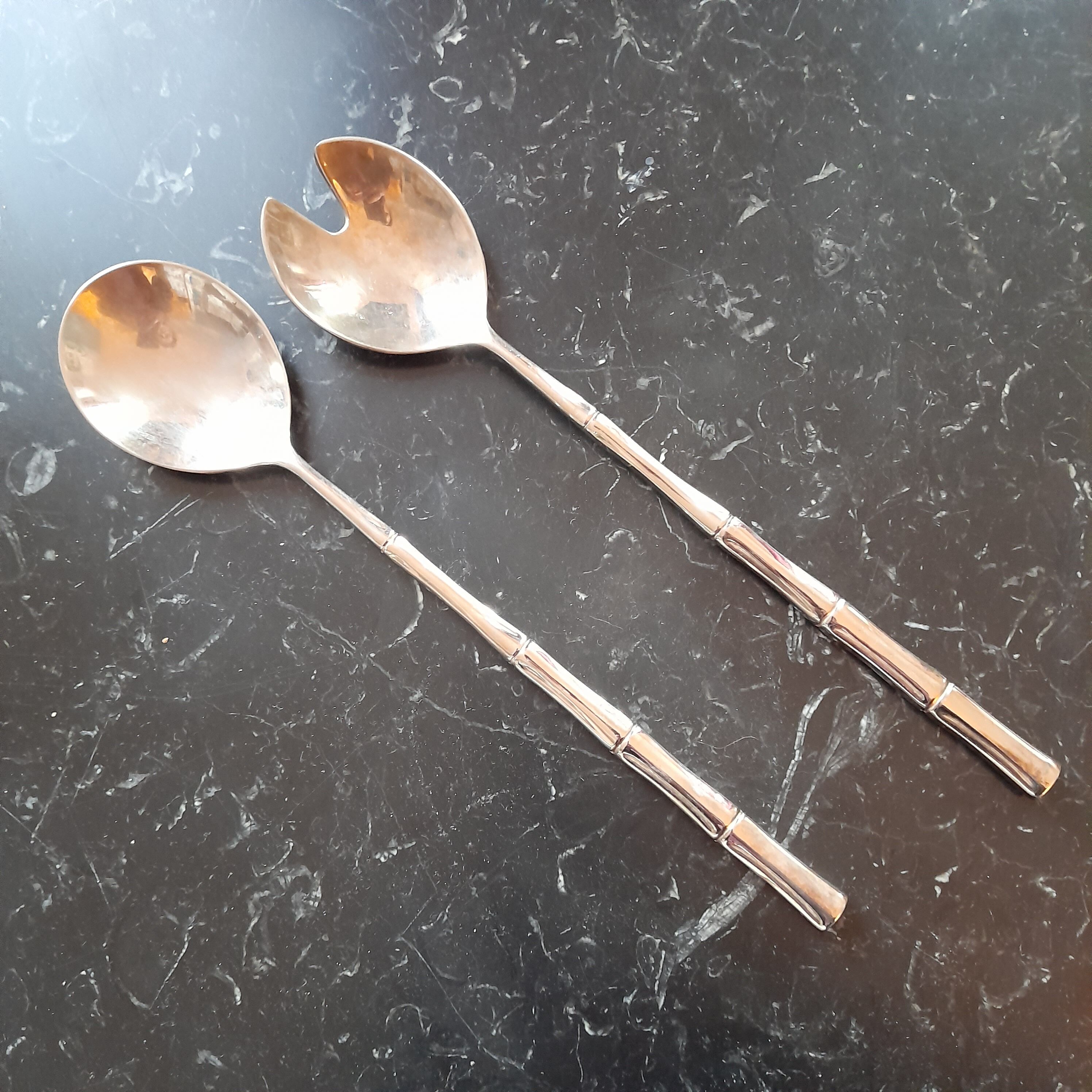 Bamboo salad cutlery