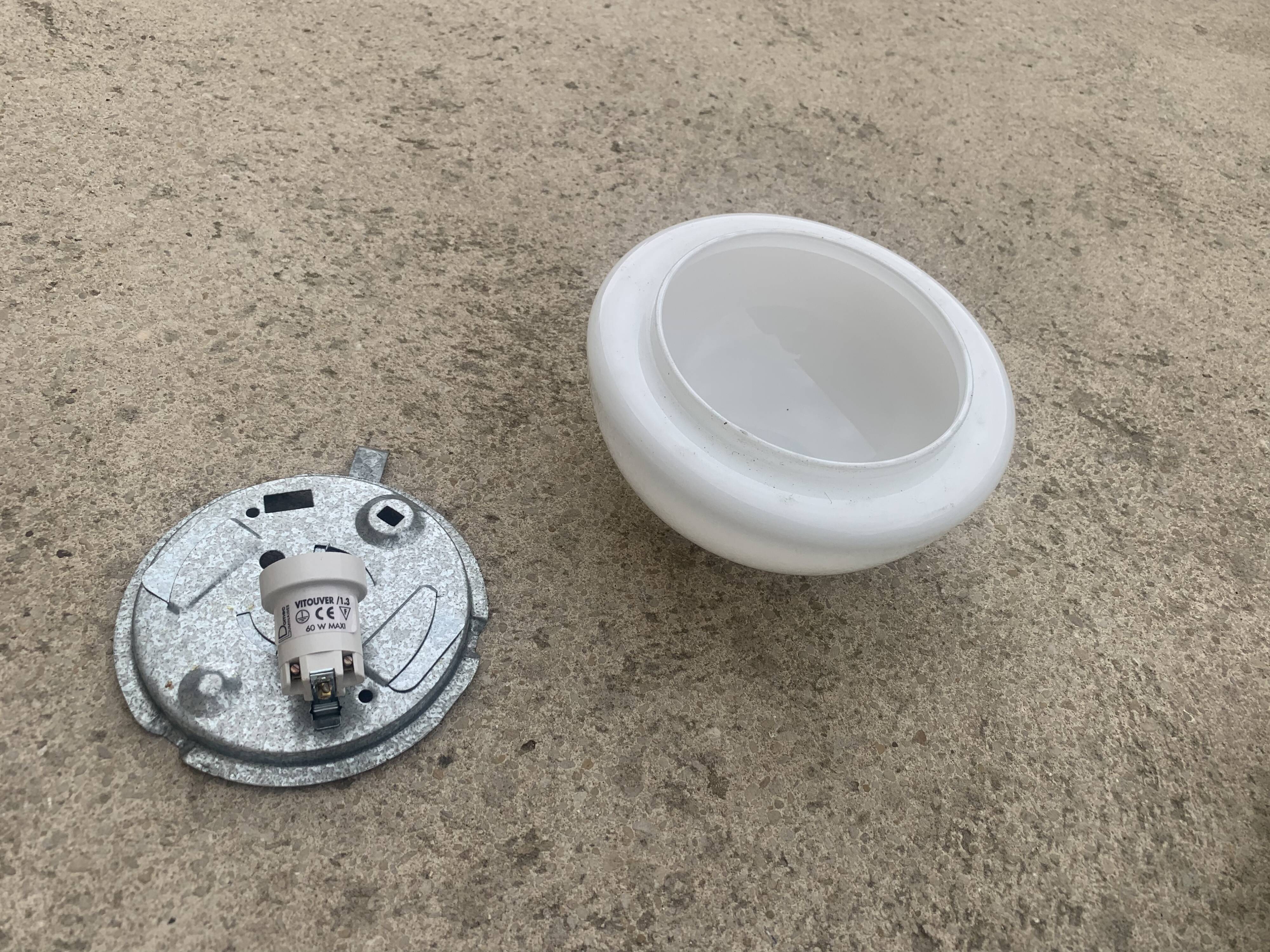 Opaline ceiling lamp vintage