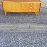 Vintage chest of drawers 3 drawers 1 flap
