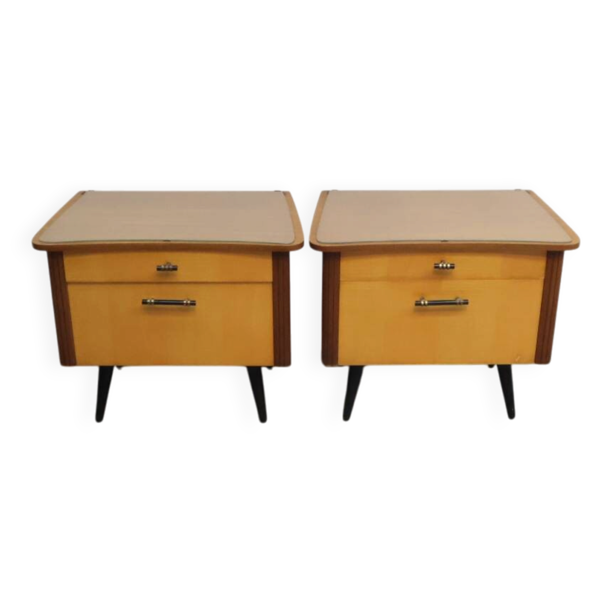 Set vintage nachtkastjes