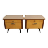 Set vintage nachtkastjes