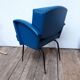 Fauteuil vintage en skaï et pieds métal