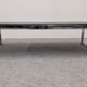 Table basse moderniste en ardoise et métal chromé, Italie vers 1970