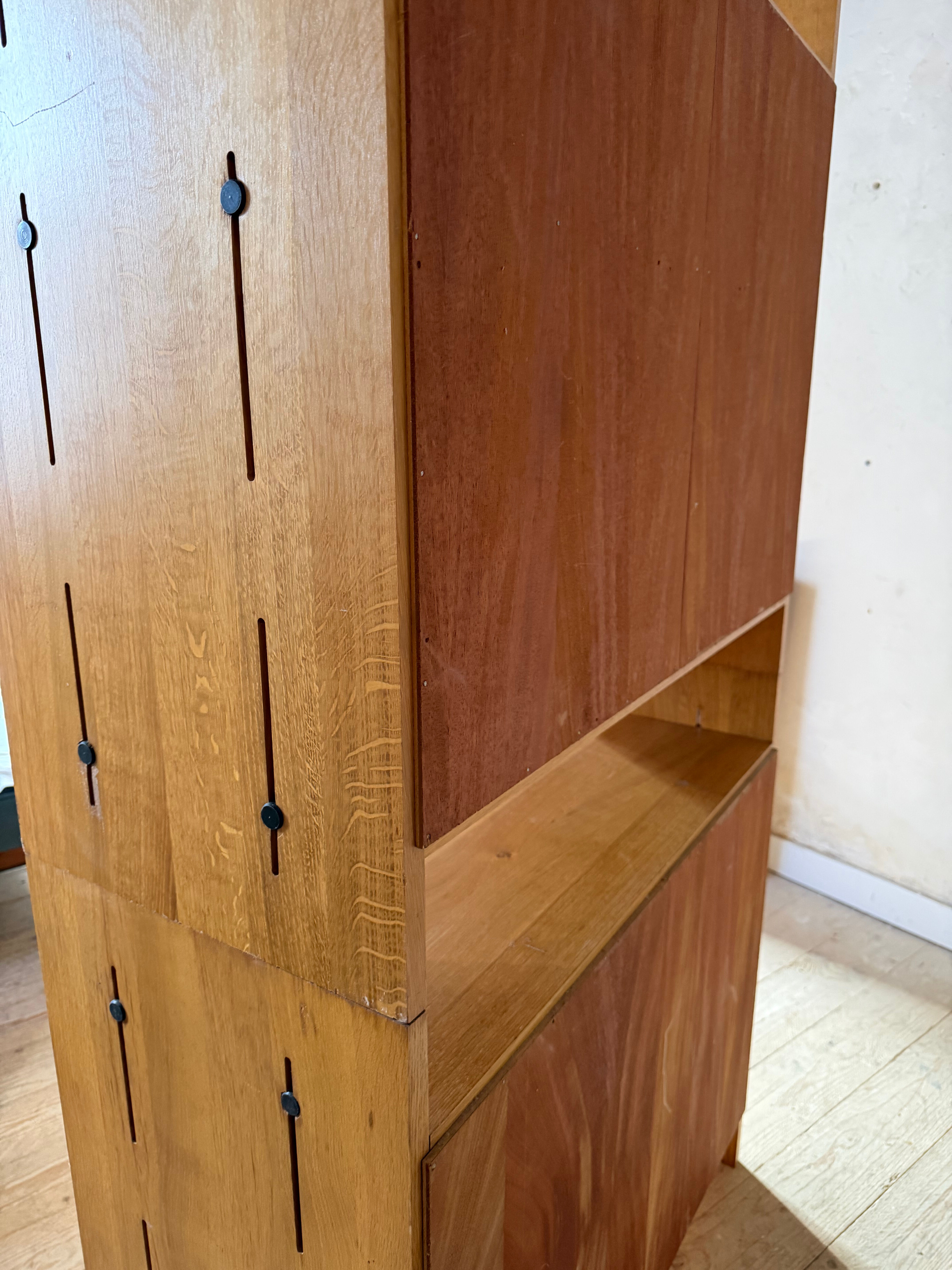 Vintage oak display bookcase