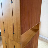 Vintage oak display bookcase