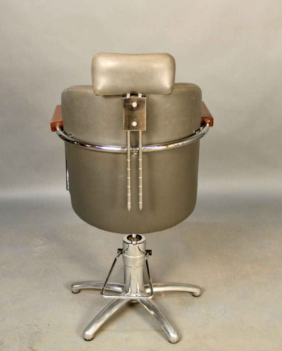 Spotlight hairdresser and her vintage barber chair