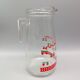Vintage cherry ORANGEADE SET, 6 glasses and pitcher, France, VMC