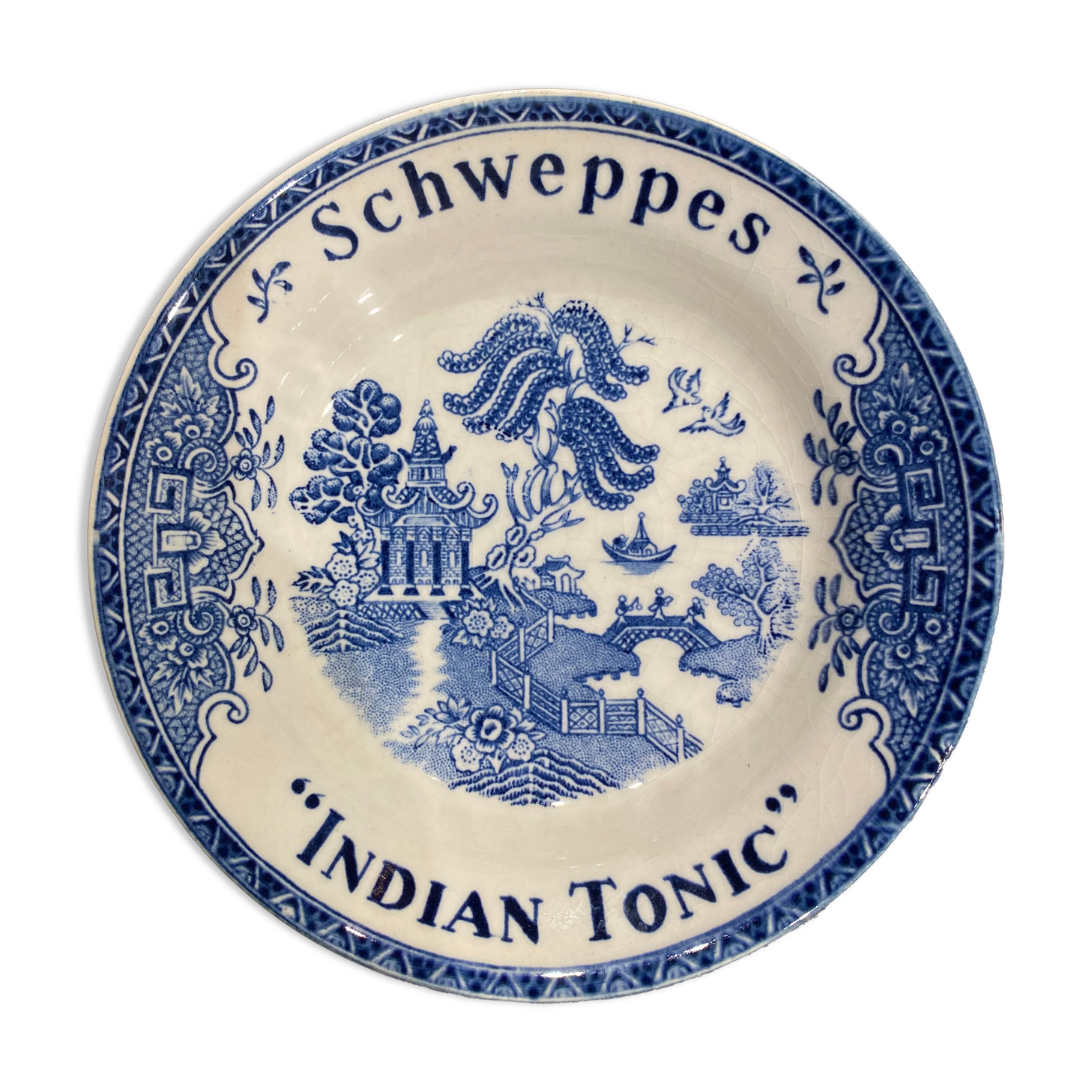 Schweppes ashtray in gien earthenware