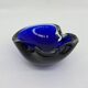 Mid-century design set of 6 blue Murano glass bowls, 1970s
