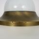 Pair of Space age wall lights made in Austria, Opaline gold metal. UFO
