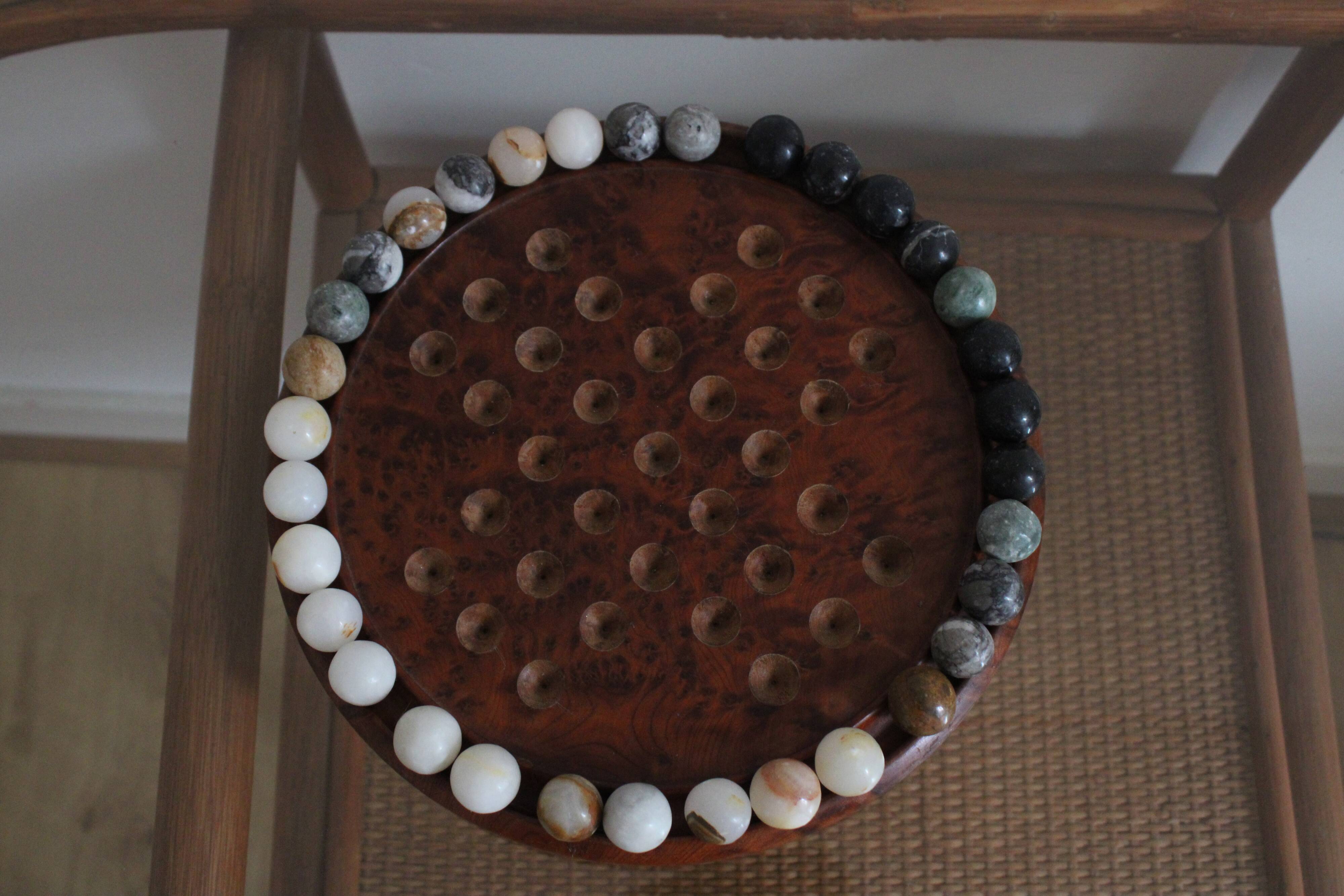 Solitaire game or mineral abacus