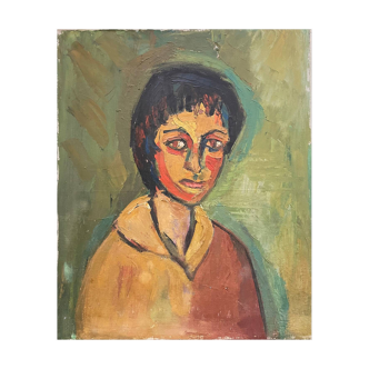 20th century portrait or self-portrait painting