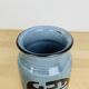Vintage 1960s ceramic vase, abstract patterns.