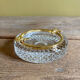 Crystal ashtray and golden mount