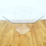 octagonal glass table