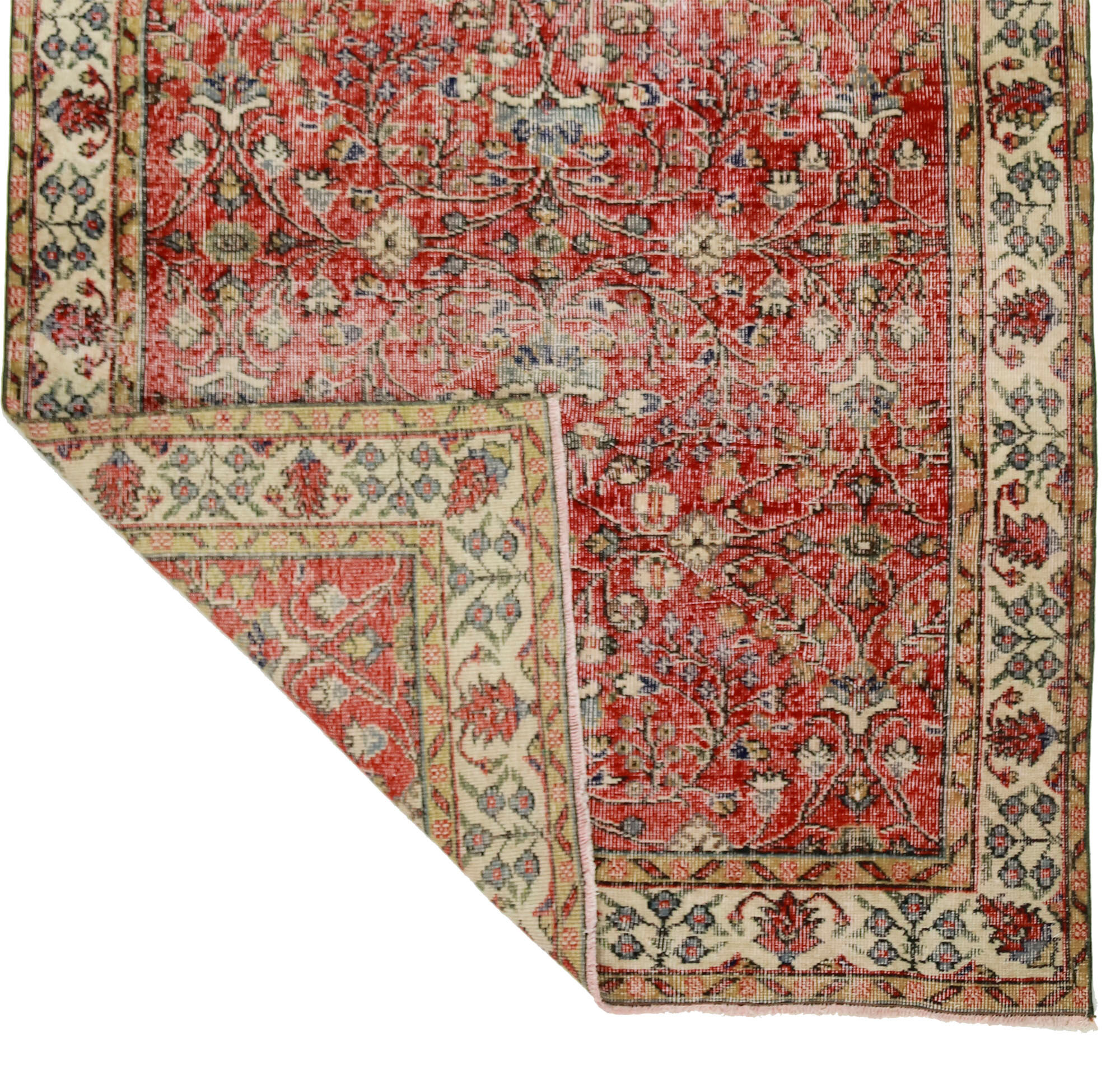 Anatolian handmade vintage rug 250 cm x 151 cm