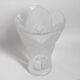 Cristal d'Arques vase with frosted glass butterfly relief Height 20 cm