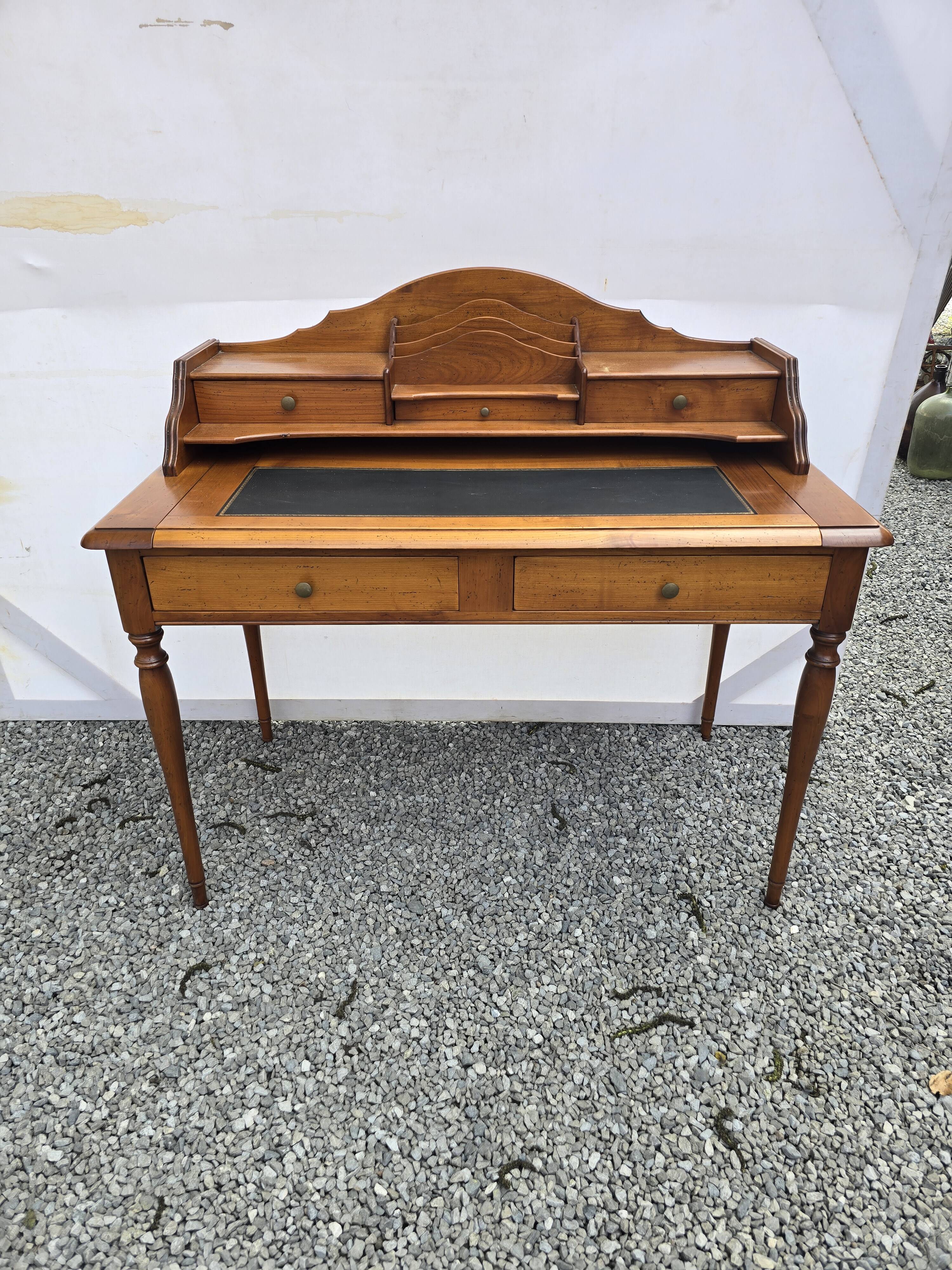 Solid cherry desk with sliding top