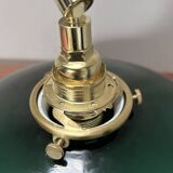 Tilting wall light in green opaline and ceramic