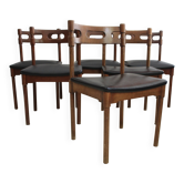 Lot de 6 chaises en bois massif scandinaves