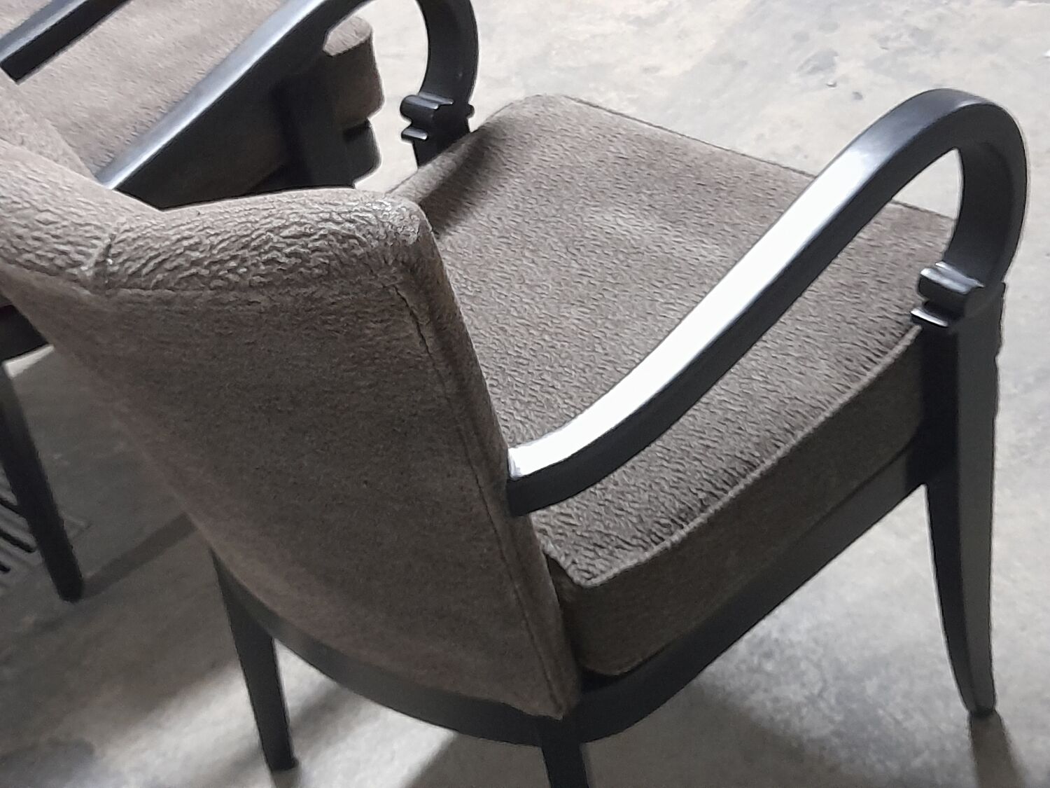 Pair of contemporary bridge armchairs